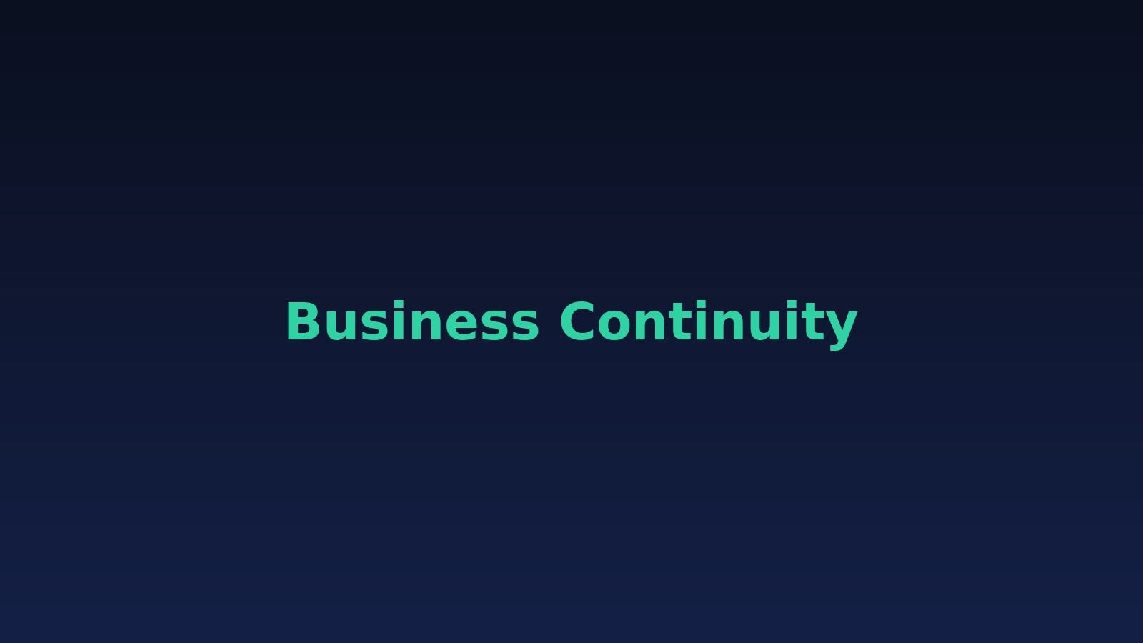 Business continuity checklist