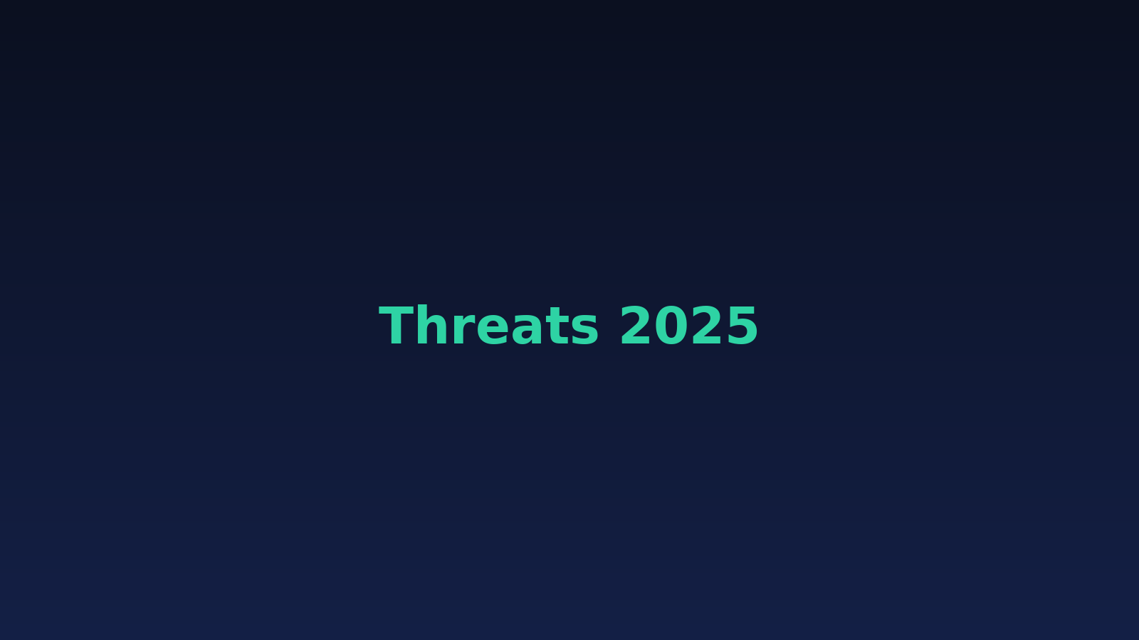Cybersecurity threats 2025